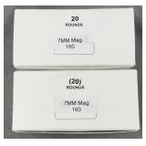 (40) Rnds Reloaded 7MM Mag Ammo