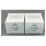 (40) Rnds Reloaded 6.5 CM Rounds