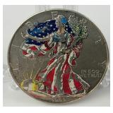 (1) 1999 American Eagle Colorized Silver Dollar 1o