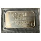 OPM .9995 Fine Silver Bar USA 1 Troy Ounce