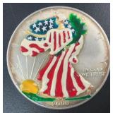 (1) 2000 American Eagle Colorized Silver Dollar 1o