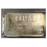 OPM .9995 Fine Silver Bar USA 1 Troy Ounce