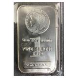 1 Troy Ounce 999+ Fine Silver Bar USA
