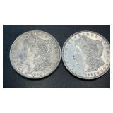 (2) 1921 .7734oz Silver Morgan Dollars