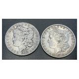 1887 & 1878 .7734oz Silver Morgan Dollars