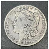 1883 .7734oz Silver Morgan Dollar