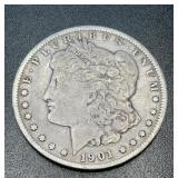 1901 .7734oz Silver Morgan Dollar