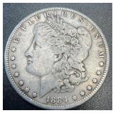 1884 .7734oz Silver Morgan Dollar