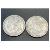 (2) 1886 .7734oz Silver Morgan Dollars