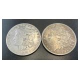 1885 & 1897 .7734oz Silver Morgan Dollars