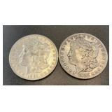 (2) 1901 .7734oz Silver Morgan Dollars