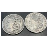 1880 &1891 .7734oz Silver Morgan Dollars