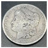 1884 .7734oz Silver Morgan Dollar