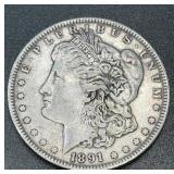 1891 .7734oz Silver Morgan Dollar