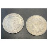 1899 & 1884 .7734oz Silver Morgan Dollars