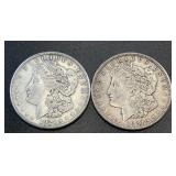 (2) 1921 .7734oz Silver Morgan Dollars