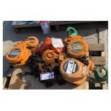 (3) Harrington 3 Ton Chain Hoists