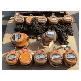 (12) Assorted Harrington Chain Hoists