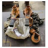(2) Harrington 2 Ton Ratchet Lever Hoists