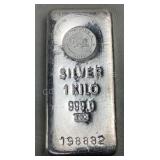 1 KILO 999.0 Silver Bar Emirates (35.2oz. Silver)