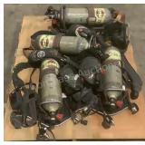 (4) Avon-ISI SCBA Tanks, Packs, & Masks