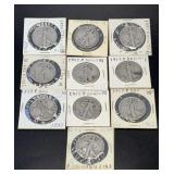 (10) .3617 Troy Oz Silver Coins