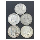 (5) .3617 Troy Oz Silver Coins