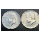 (2) .3617 Troy Oz Silver Coins