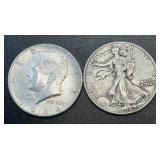 (2) .3617 Troy Oz Silver Coins