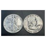 (2) .3617 Troy Oz Silver Coins