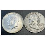 (2) .3617 Troy Oz Silver Coins