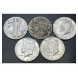 (5) .3617 Troy Oz Silver Coins