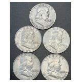 (5) .3617 Troy Oz Silver Coins