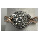 $3,365 Diamond 14k Two-Tone Gold Ring