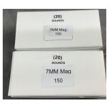 (40) Rnds Reloaded 7mm MAG Ammo