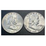 (2) .3617 Troy Oz Silver Coins