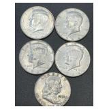(5) .3617 Troy Oz Silver Coins