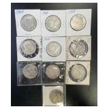 (10) .3617 Troy Oz Silver Coins