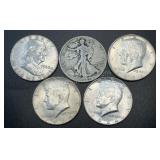 (5) .3617 Troy Oz Silver Coins