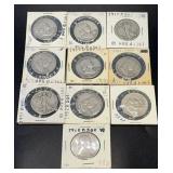 (10) .3617 Troy Oz Silver Coins