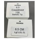 (40) Rnds Assorted Reloaded 6.5 CM Ammo
