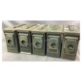 (5) M19A1 30 cal Surplus Military Ammo Cans