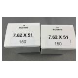 (40) Rnds Reloaded 7.62x51 Ammo
