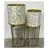 (2) Planters with Stand