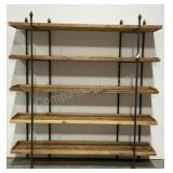 5 Tier Metal & Wood Shelf