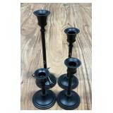 (4) Metal Taper Candlestick Holders