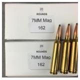 (40) Rnds Reloaded 7mm MAG Ammo