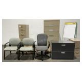 Filing Cabinets, Chairs & Easel