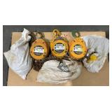 (3) Harrington 1 Ton Chain Hoists
