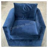 LR Home Velour Swivel Chair